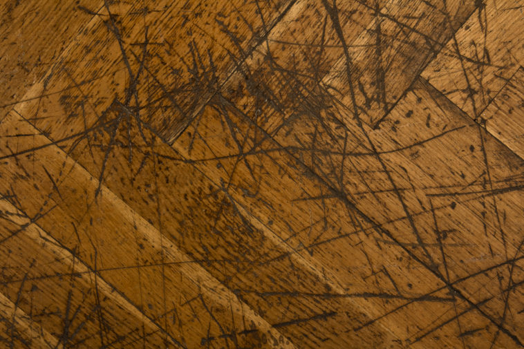 Old scratched parquet texture